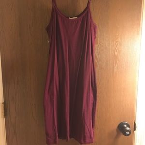 Nanamacs Burgundy Slip Dress